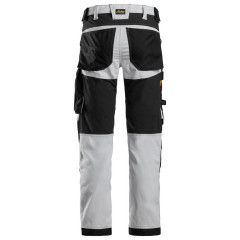 Snickers 6341 AllroundWork Stretch Work Trousers without Holster Pockets (White / Black)