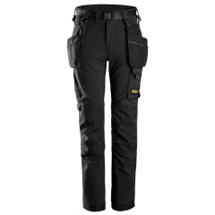 Snickers 7575 AllroundWork Junior 4-way Stretch Trousers with Holster Pockets (Black)