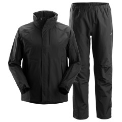 Snickers 8378 Packable Waterproof Jacket & Trousers Set (Black)
