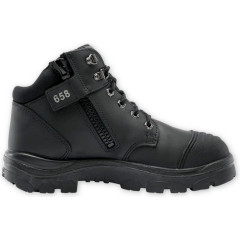 Steel Blue PARKES Scuff Cap, Zip Safety Boots - S3, TPU - Black