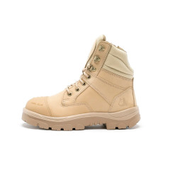 Steel Blue SOUTHERN CROSS Scuff Cap, Zip Safety Boots - S3, TPU - Sand