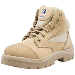 Steel Blue PARKES Scuff Cap, Zip Safety Boots - S3, TPU - Sand
