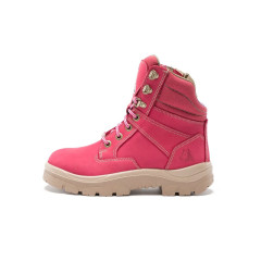 Steel Blue SOUTHERN CROSS Zip Ladies Safety Boots - S3, TPU - Pink