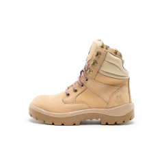 Steel Blue SOUTHERN CROSS Zip Ladies Safety Boots - S3, TPU - Sand