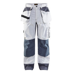 Blaklader 1503 Craftsman PolyCotton Trousers (White/Grey) - 34 W 32 L (C50) - SALE