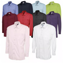 Uneek UC709 Men's Long Sleeve Poplin Shirt