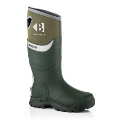 Buckbootz WALKERZ Non-Safety Wellington Boots, Rubber/Neoprene, Vegan Friendly (Green)