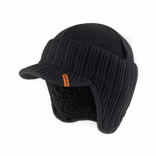 Scruffs Peaked Knitted Hat Black