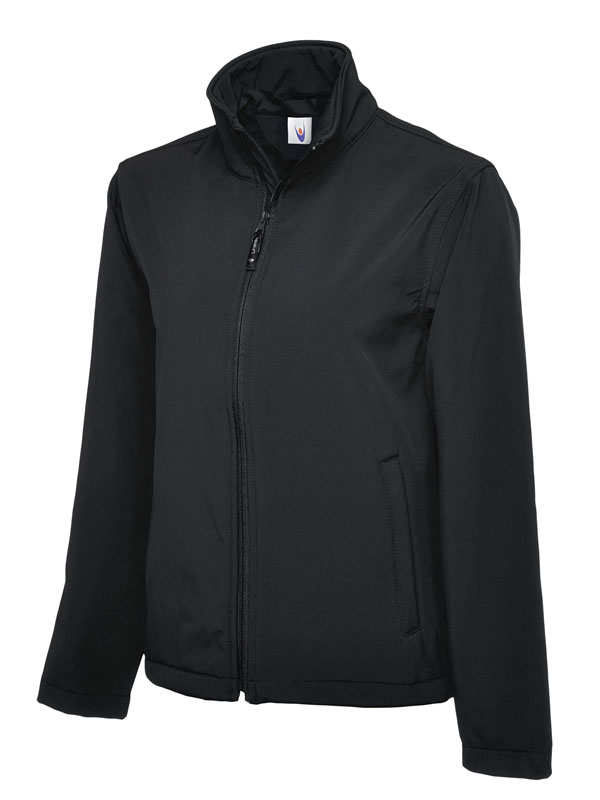 black, softshell, soft, shell, jacket, fleece, coat, smart, uneek, uc612, waterproof, personalised, embroidered