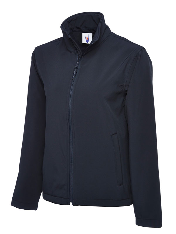 navy, blue, softshell, soft, shell, jacket, fleece, coat, smart, uneek, uc612, waterproof, personalised, embroidered